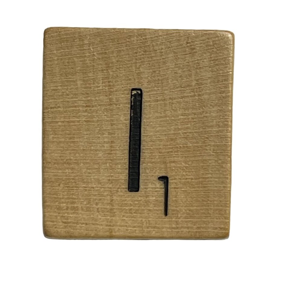 Scrabble Game Piece Letter I Replacement Wood Tile Genuine Standard Edition mq